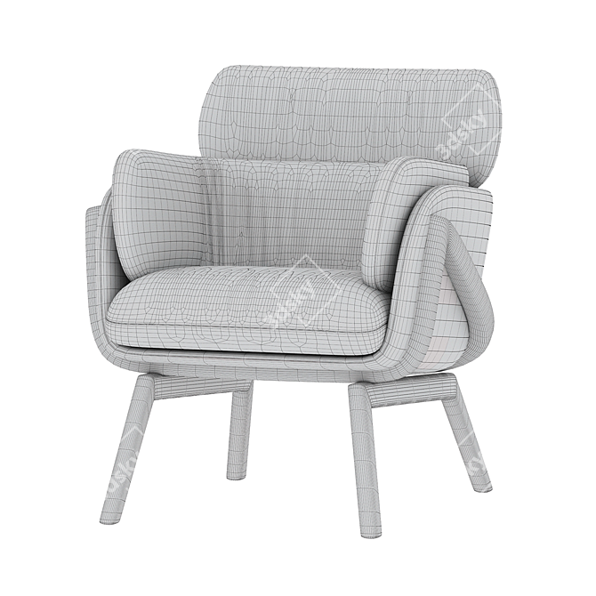 Dreamy Elysia Lounge Chair 3D model image 4