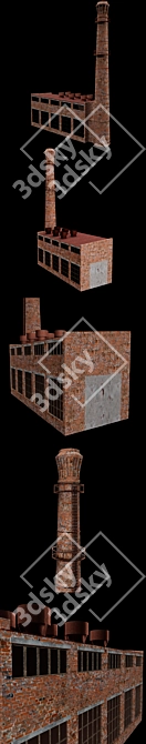 Antique Brick Boiler Room 3D model image 4