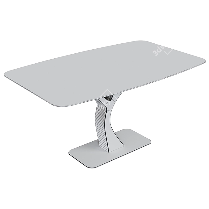 Kronco Stela Ceramic Dining Table - Customizable Colors & Designs 3D model image 2