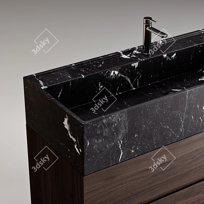 Roble Carbó 1200: Floor Cabinet with Sink 3D model image 3