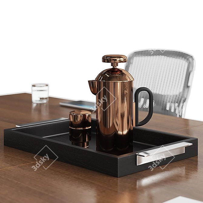 TurboSmooth Woody Conference Table 3D model image 3