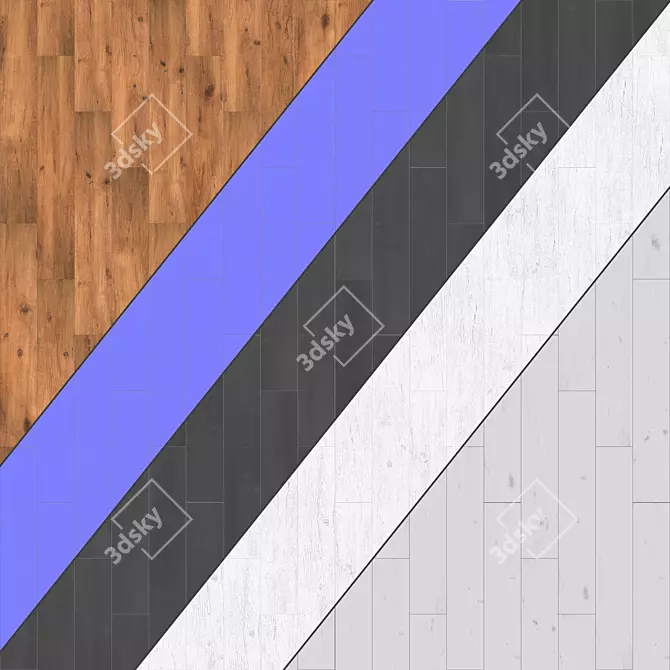 Parquet 27: Standard & Herringbone Patterns, PBR 4K 3D model image 3