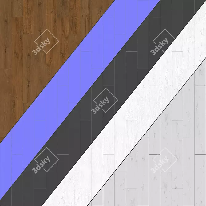 Parquet 31 - Standard & Herringbone Patterns, PBR 4k Textures 3D model image 3