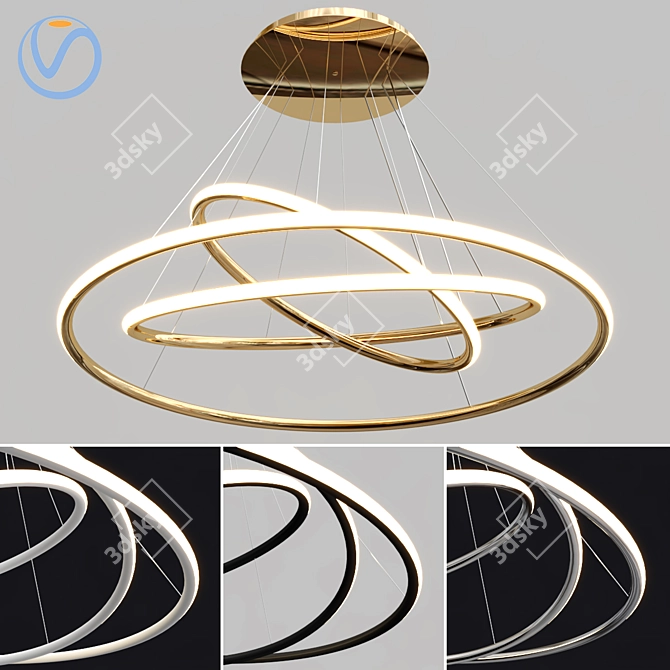 Modern 150cm Aro Cluster 3D model image 6