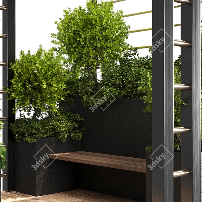 Outdoor Oasis: Pergola Furniture Set 3D model image 5