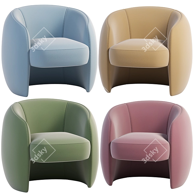 Modern Armchair 2014: Sleek Design 3D model image 1