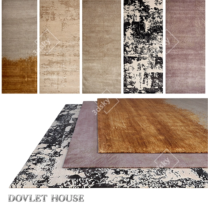 Luxurious Carpets Bundle by DOVLET HOUSE 3D model image 1