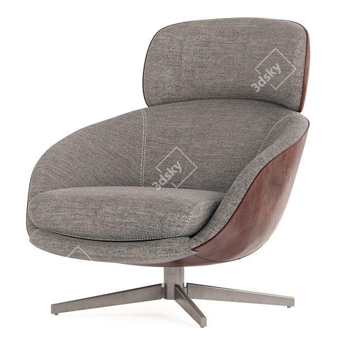 Modern Minotti Russel Armchair Set 3D model image 2