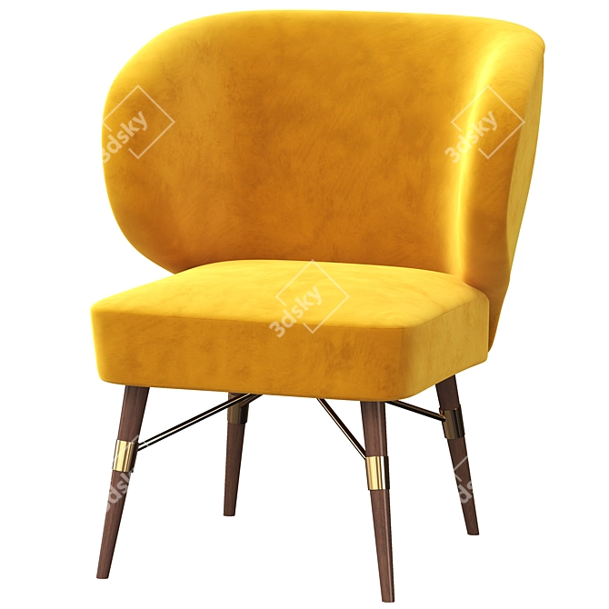 Elegant Louis Armchair - Timeless Design 3D model image 3