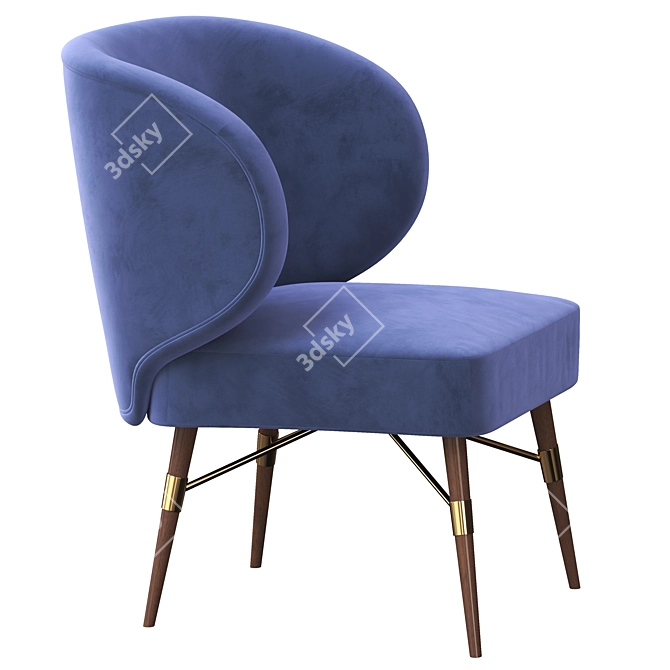 Elegant Louis Armchair - Timeless Design 3D model image 4