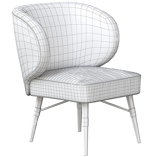 Elegant Louis Armchair - Timeless Design 3D model image 6