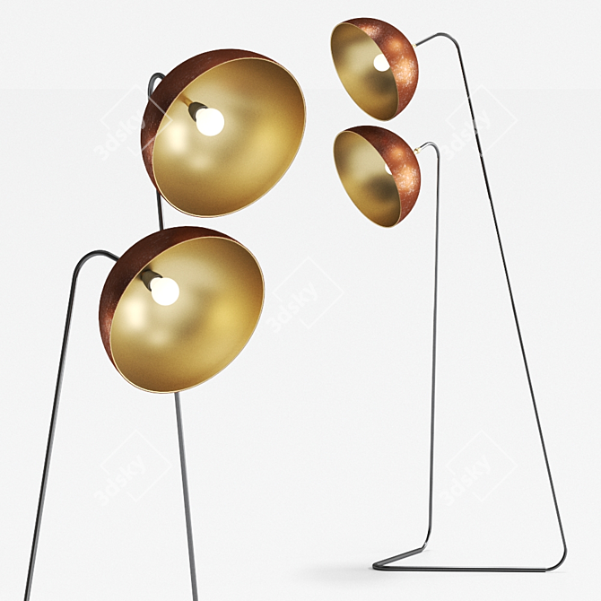 Title: The Queen Double by Mammalampa - Elegant Floor Lamp 3D model image 1