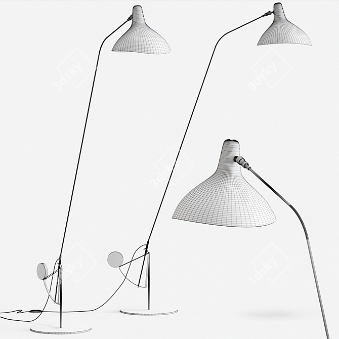 Elegant Mantis Floor Lamp 3D model image 2