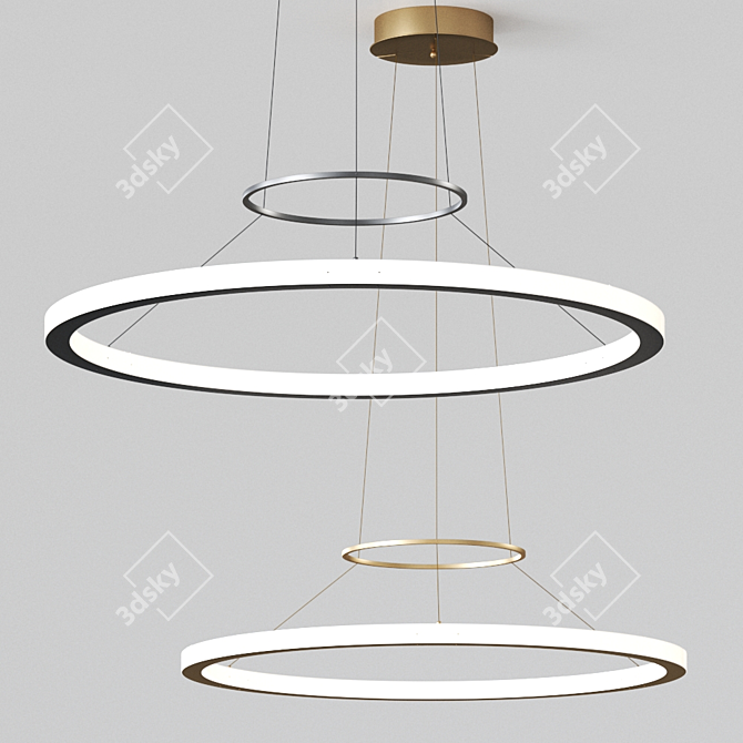 RIO In and Out Suspension: Modern Hanging Lamp by KAIA 3D model image 1