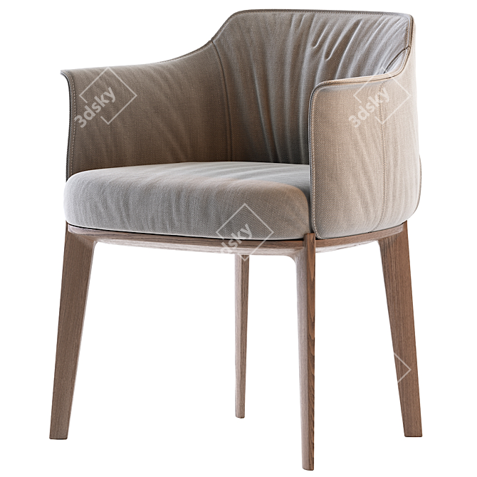 Poltrona Frau Archibald Fabric Chair 3D model image 1