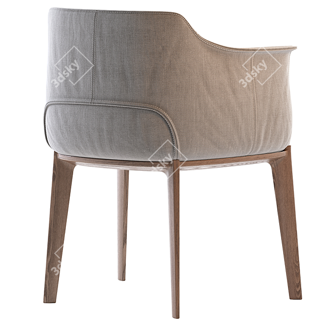 Poltrona Frau Archibald Fabric Chair 3D model image 2