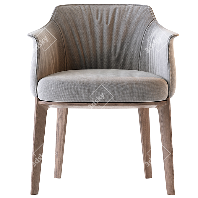 Poltrona Frau Archibald Fabric Chair 3D model image 4