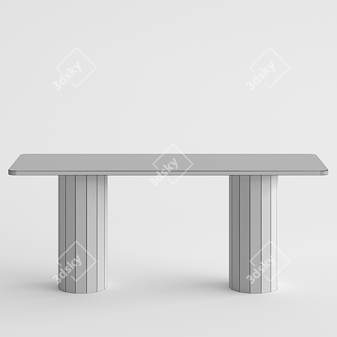 Designer Rectangular Table: Karl Andersson CAP 3D model image 2