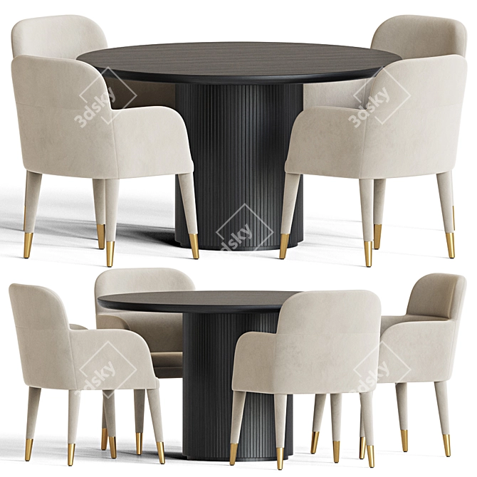 Modern Dining Set 104 3D model image 1