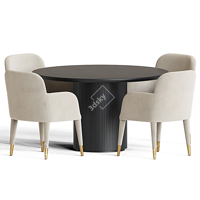 Modern Dining Set 104 3D model image 2