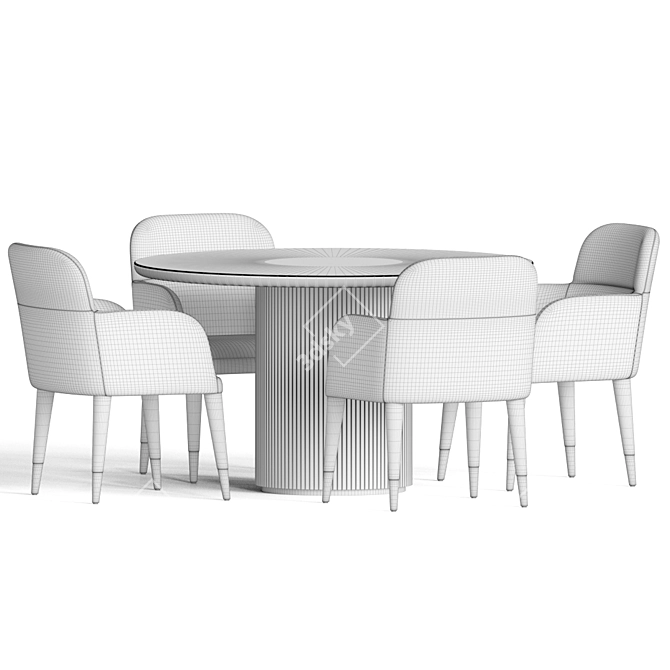 Modern Dining Set 104 3D model image 7