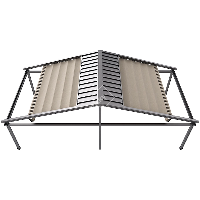 Motorized Waterproof Pergola 3D model image 2