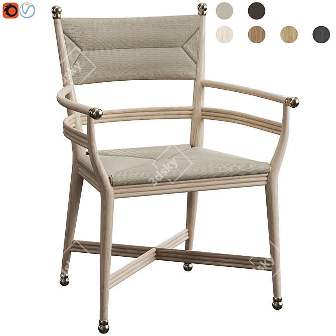 Title: Kelmscott Armchair: Stylish and Versatile 3D model image 6