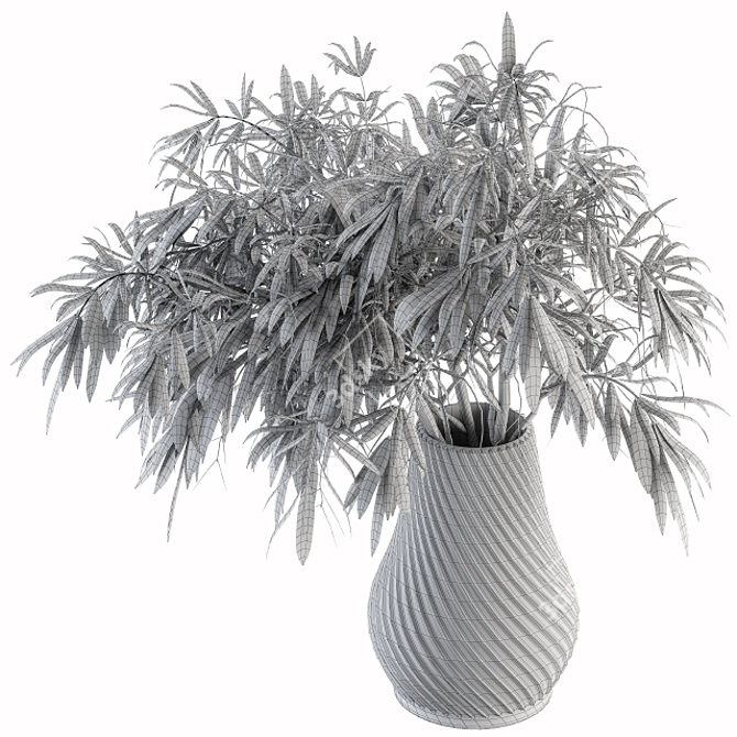 Palm Leaf Bouquet - Elegant Greenery 3D model image 5