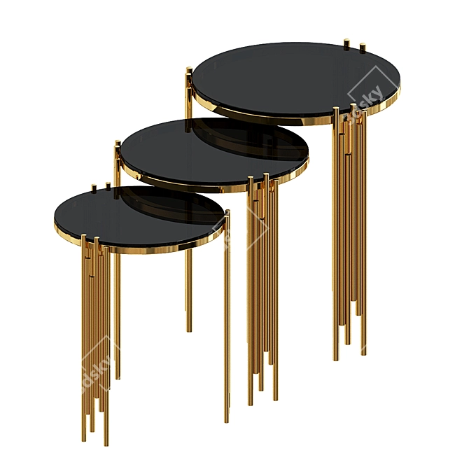 Sleek Modern Coffee Table 3D model image 1