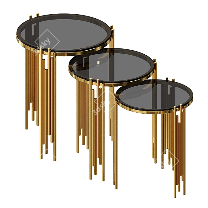 Sleek Modern Coffee Table 3D model image 5