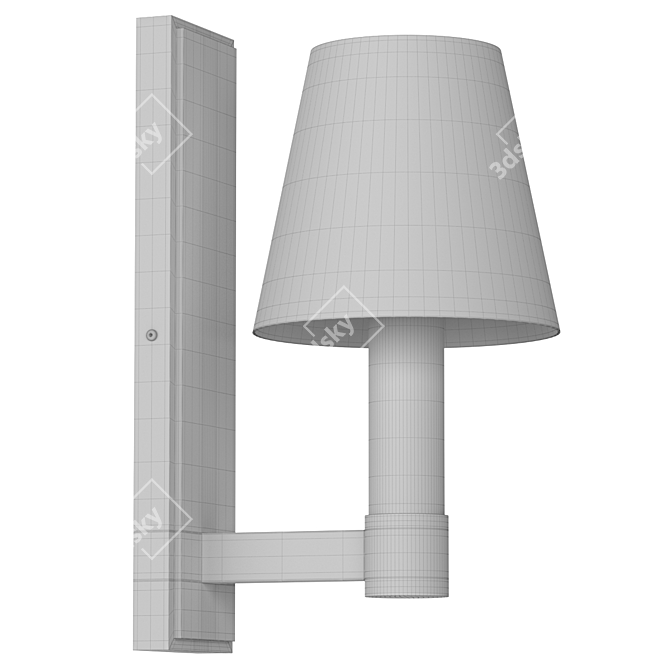 Elegant Tet-a-tet Black Wall Light 3D model image 4