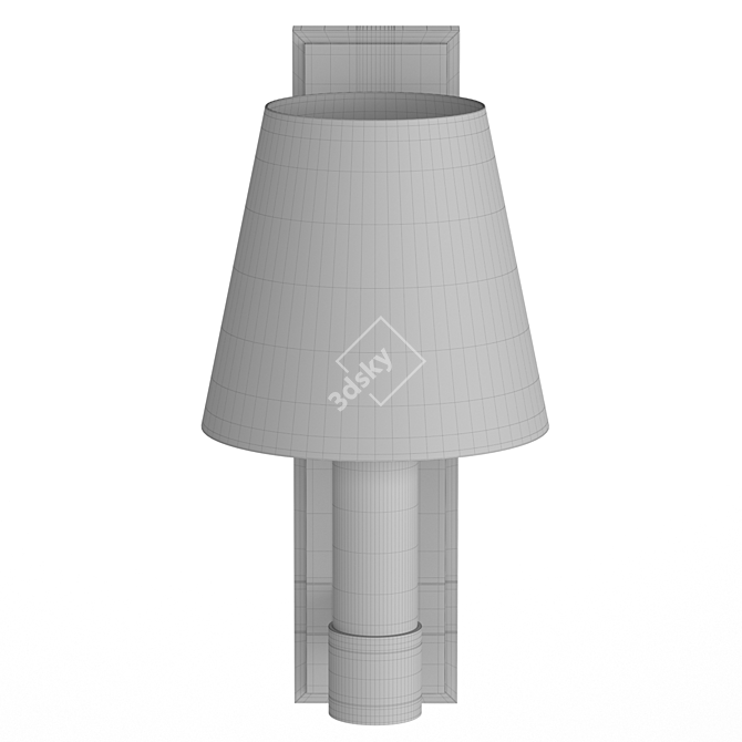 Elegant Tet-a-tet Black Wall Light 3D model image 6