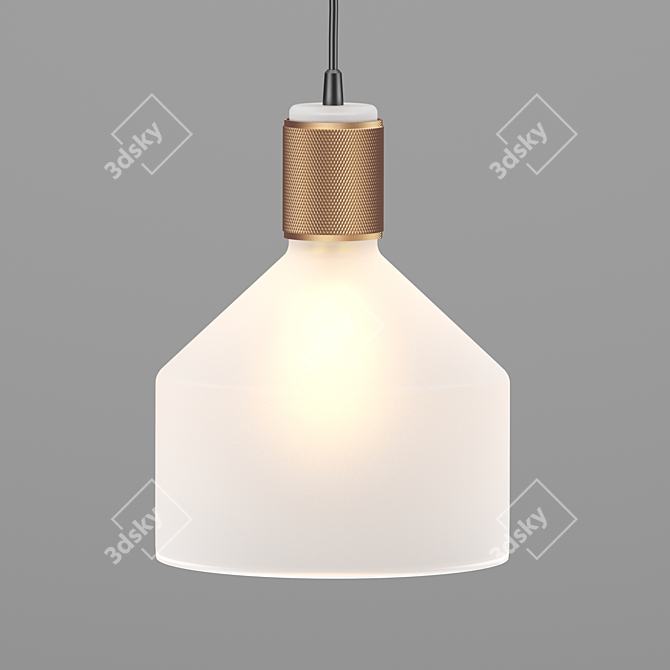 Elegant Glass Pendant Light 3D model image 1