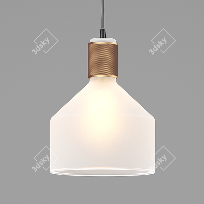 Elegant Glass Pendant Light 3D model image 2