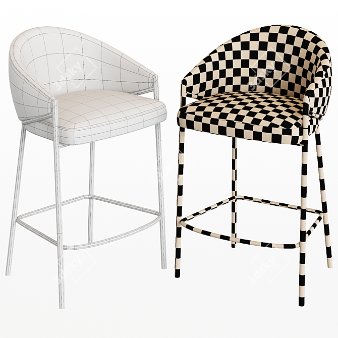 Modern Ferrin Counter & Bar Stool 3D model image 2