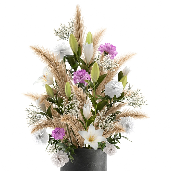 Spring Blossom Bouquet 3D model image 2