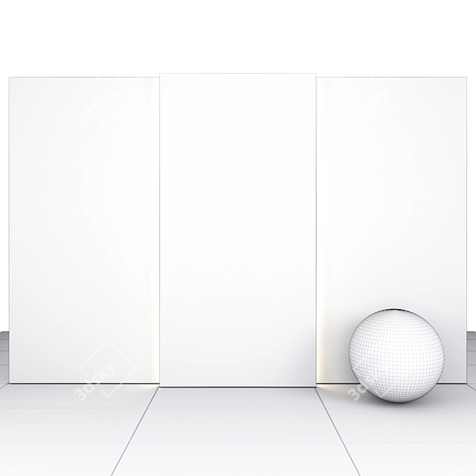 White Fun Marble: Textured Slabs & Tiles 3D model image 4