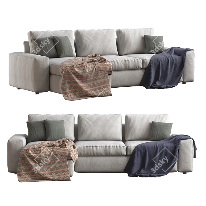 Modern Kivik Sofa: Comfortable & Stylish 3D model image 1