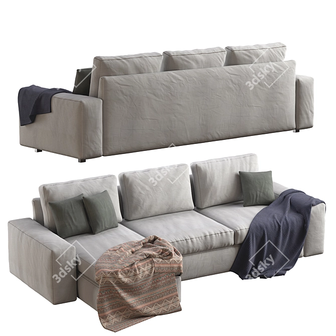 Modern Kivik Sofa: Comfortable & Stylish 3D model image 3