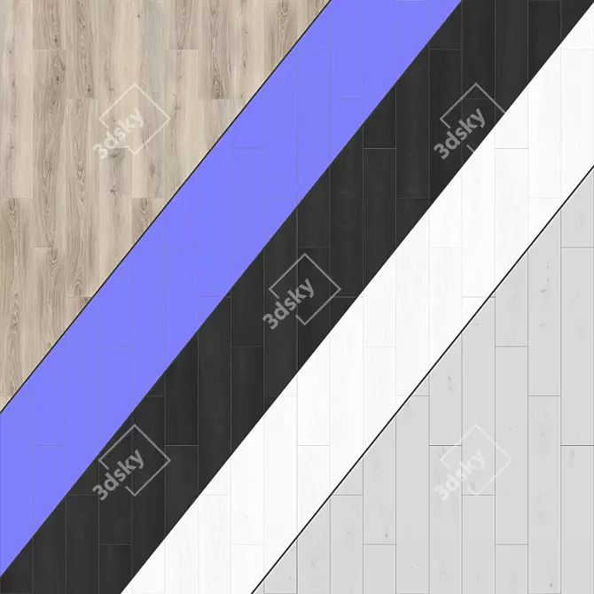 Premium Parquet Flooring: 2 Patterns, 12 Planks, PBR, 4K, Seamless 3D model image 3