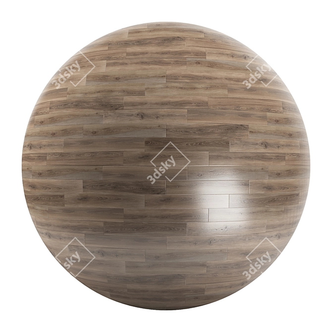 Versatile Parquet: Standard & Herringbone Patterns - PBR, 4k, Seamless 3D model image 1