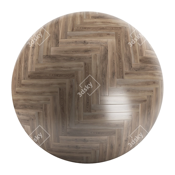 Versatile Parquet: Standard & Herringbone Patterns - PBR, 4k, Seamless 3D model image 2