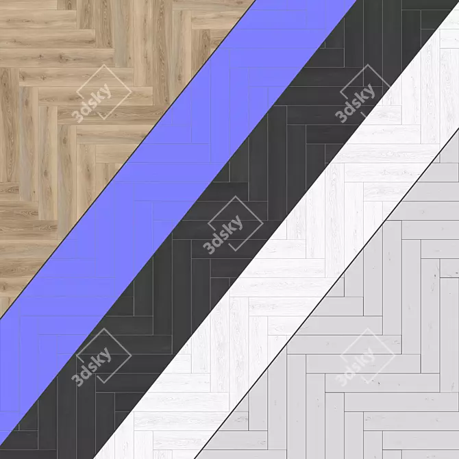 Parquet 39: Standard & Herringbone Patterns | PBR 4k 3D model image 4