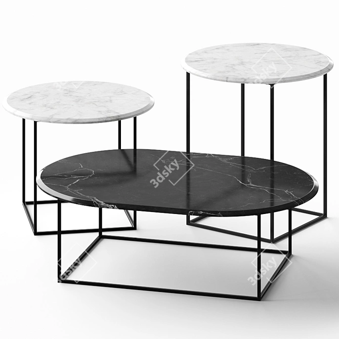 Sleek Eponimo MT Coffee Tables 3D model image 1