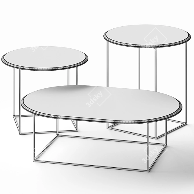 Sleek Eponimo MT Coffee Tables 3D model image 2