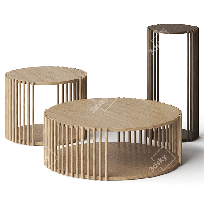 Elegant Palafitte Coffee Tables 3D model image 1