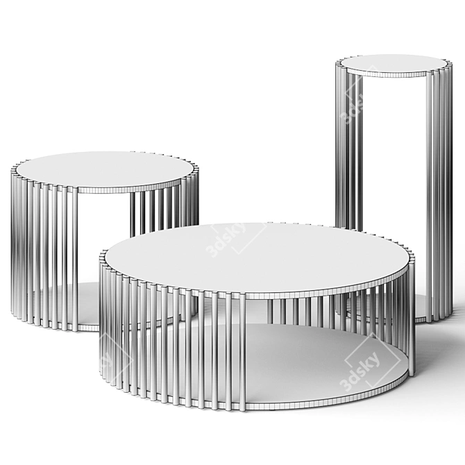 Elegant Palafitte Coffee Tables 3D model image 3