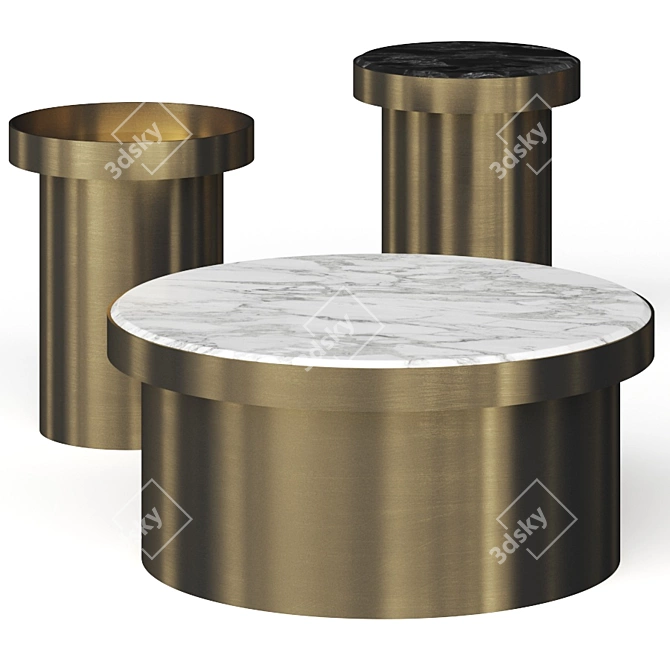 Royal Coffee Tables - Luxurious & Versatile 3D model image 1