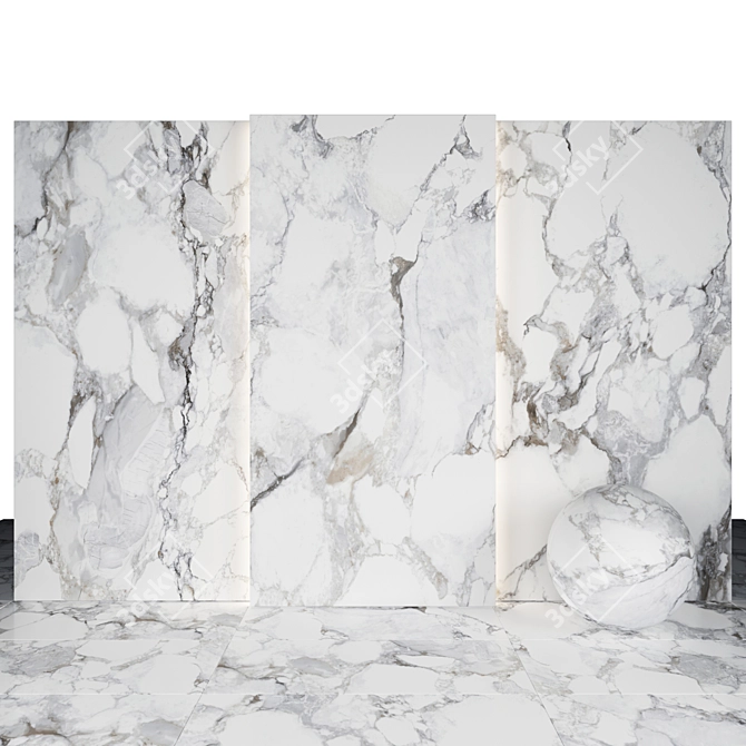 Elegant Glossy Marble Collection 3D model image 1