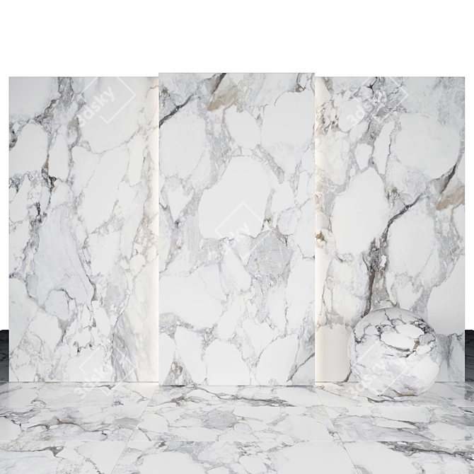 Elegant Glossy Marble Collection 3D model image 2